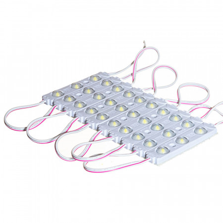 Светодиодный модуль розовый 5050-3Led-P-0,72 W-12V (smd5050, IP65, 48 мм)