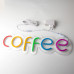 Неоновая вывеска "COFFEE" MONO (с контроллером)