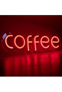 Неоновая вывеска "COFFEE" RED (с контроллером)