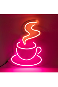 Неоновая вывеска Чашка кофе (265х370)