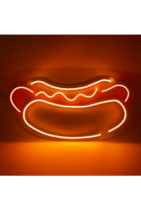 Неоновая вывеска Сосиска в тесте (500х460)