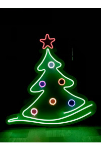 Неоновая вывеска Елка (580х600)