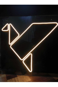 Неоновая вывеска Голубь (600х600)