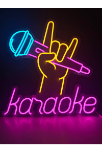 Неоновая вывеска для караоке бара (470х500)