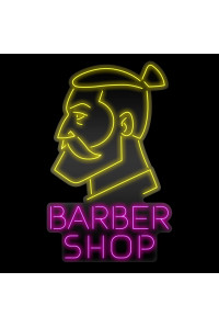 Неоновая вывеска Барбер шоп (600х1000)