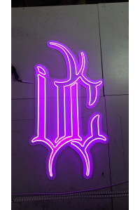 Неоновая вывеска логотип буквы (550х1000)