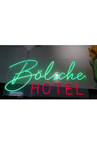 Неоновая вывеска логотип отеля (1000х500)