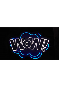 Неоновая вывеска WOW (600х410)