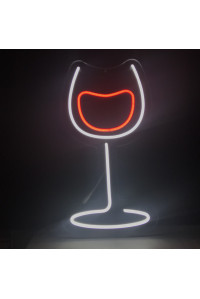 Неоновая вывеска Бокал вина (260х500)