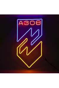 Неоновая вывеска Азов (265х500)
