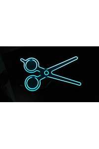 Неоновая вывеска для парикмахерской (495х290)