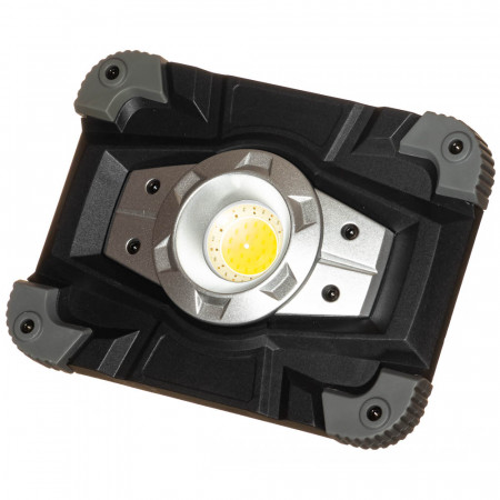 Прожектор светодиодный аккумуляторный 1LED+RED/BLUE , з USB (серый)