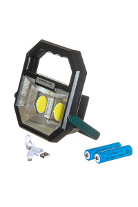 Фонарь прожектор промышленный 2LED, с USB (черный) LV 19-330