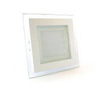Led светильник стеклянный 6Вт 3000К квадрат IP20