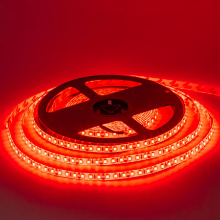 Led лента красная 12V smd2835 120LED/m IP65, 1м
