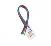 Коннектор для LED ленты RGB 12В 10мм провод+зажим