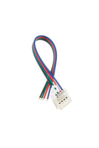 Коннектор для LED ленты RGB 12В 10мм провод+зажим