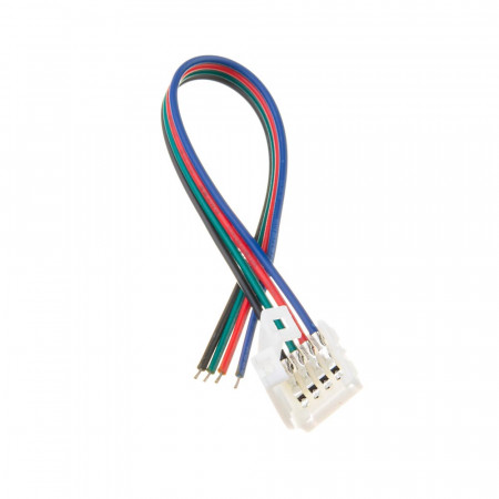 Коннектор для LED ленты RGB 12В 10мм провод+зажим