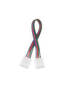 Коннектор для LED ленты RGB 12В 10мм провод+2 зажима