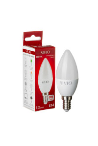 Led лампа SIVIO теплая белая 6W E14 C37 3000K