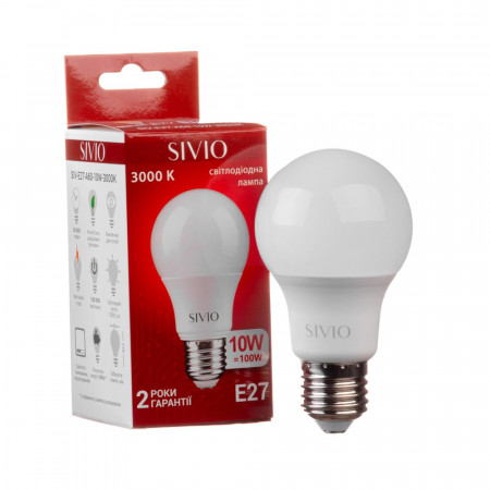 Led лампа SIVIO теплая белая 12W E27 A60 3000K