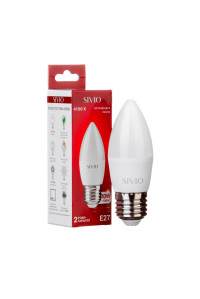 Led лампа SIVIO нейтральная белая 10W E27 C37 4100K