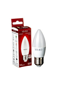 Led лампа SIVIO нейтральная белая 6W E27 C37 4100K