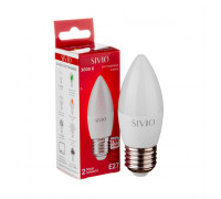 Led лампа SIVIO теплая белая 7W E27 C37 3000K