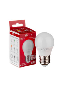 Led лампа SIVIO нейтральная белая 6W E27 G45 4100K