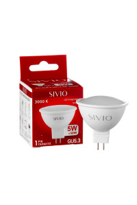 Led лампа SIVIO теплая белая 5W GU5.3 MR16 3000K
