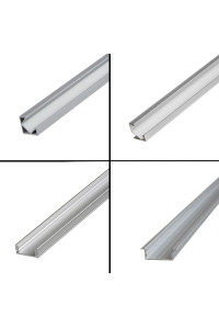 Профиль для LED лент накладной ПФ-16 полуматовый рассеиватель (комплект) 1м