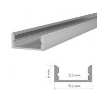 Профиль для LED лент накладной Пф-18 2м