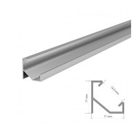 Профиль для LED лент без покрытия накладной ПФ-20 1м