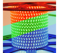 Led лента 220V rgb smd5050 10W/m 60LED/m IP65, 1м