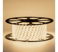 Led лента белая теплая 220V smd2835 120LED/m 12Вт/m IP65, 1м