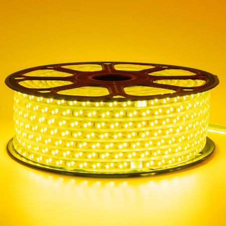Led лента желтая 220V smd2835 120LED/m 12Вт/m IP65, 1м