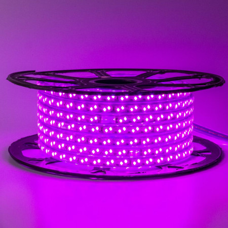 Led лента розовая 220V smd2835 120LED/m 12Вт/m IP65, 1м