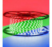 Led лента 220V rgb smd5050 5W/m 60LED/m IP65, 1м
