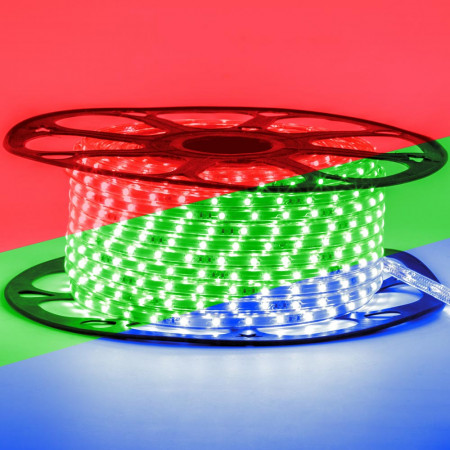 Led лента 220V rgb smd5050 5W/m 60LED/m IP65, 1м