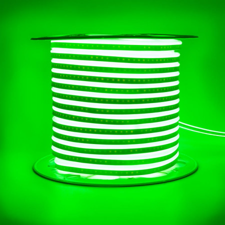 Led неон зеленый AVT 220V smd2835 120LED/m 7Вт/m IP65, 1м