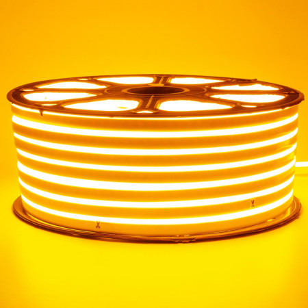 Led неон желтый 220V smd2835 120LED/m 12Вт/m IP65, 1м