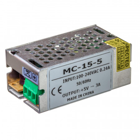 Блок питания led 5V MС/3A 360 Bт IP 20