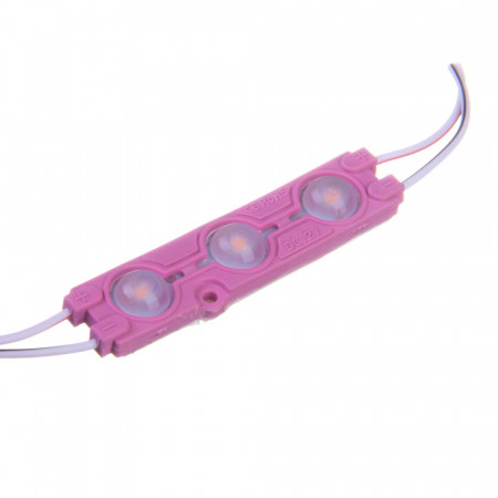 Светодиодный модуль розовый 12V smd5730 3LED 1.5W IP65