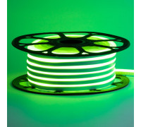 Led неон зеленый AVT-1 220V smd2835 120LED/m 7Вт/m IP65, 1м