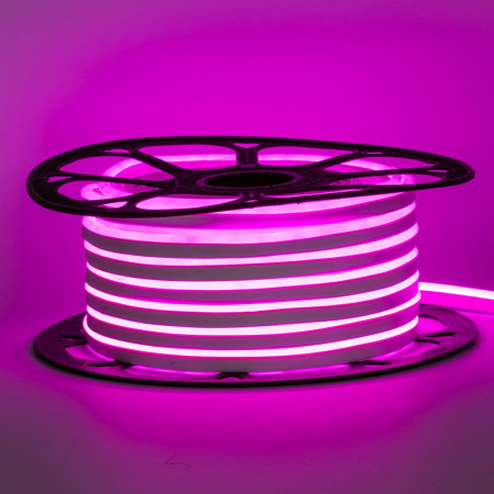 Led неон розовый AVT-1 220V smd2835 120LED/m 7Вт/m IP65, 1м