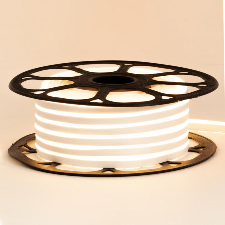 Неоновая лента светодиодная белая теплая 12V 6х12 AVT-smd2835 120LED/м 13Вт/м IP65