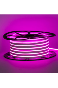 Led неон розовый 12V smd2835 120LED/m 6Вт/m 8х16мм pvc IP65, 1м