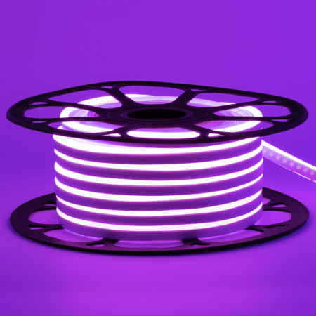 Led неон фиолетовый 12V smd2835 120LED/m 6Вт/m 8х16мм pvc IP65, 1м
