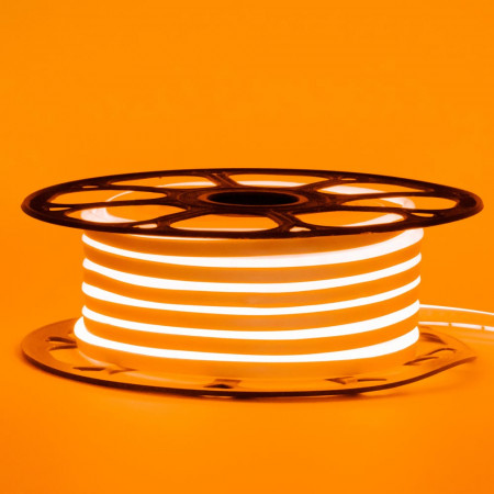 Led неон оранжевый AVT-1 220V smd2835 120LED/m 7Вт/m IP65, 1м