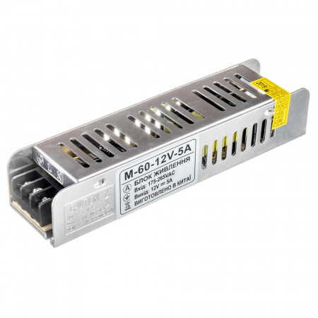 Блок питания led 12V M/5A 60 Bт IP 20